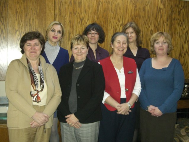 The group with Francine Girard Griffith and Myra Conway contributing